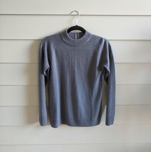 Mock neck long sleeve sweater, dark academia